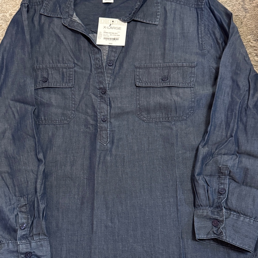 Liz Claiborne Women's Blue Button Down Shirt